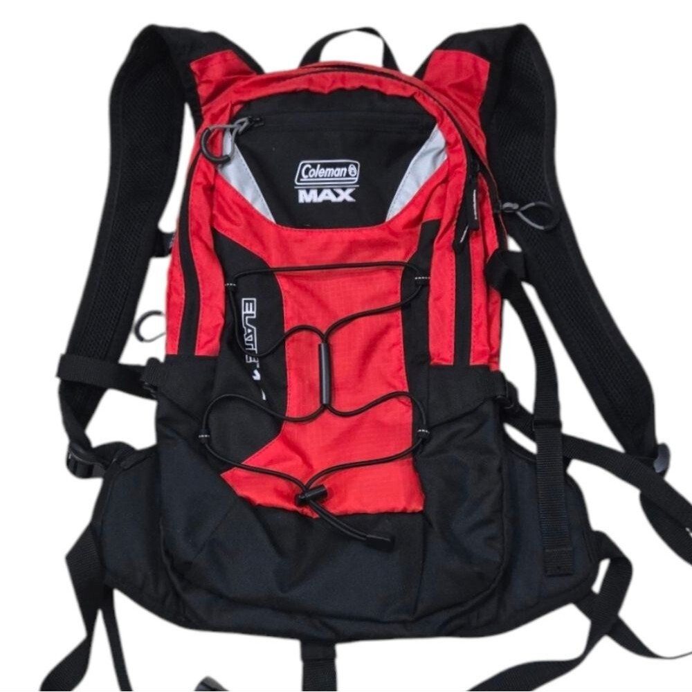 Coleman Max Elate 14L Red & Black Hydration Hiking Backpack Execellent